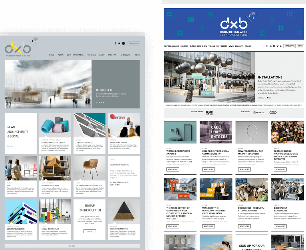Dubai Design Week Website
