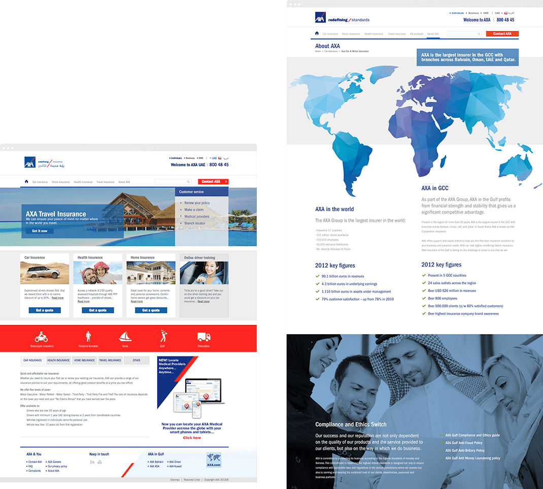 AXA Middle East website